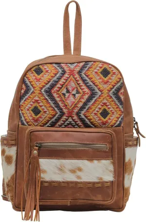 Myra Bag Western Leather Backpack Bag for Women - One Size Pecan