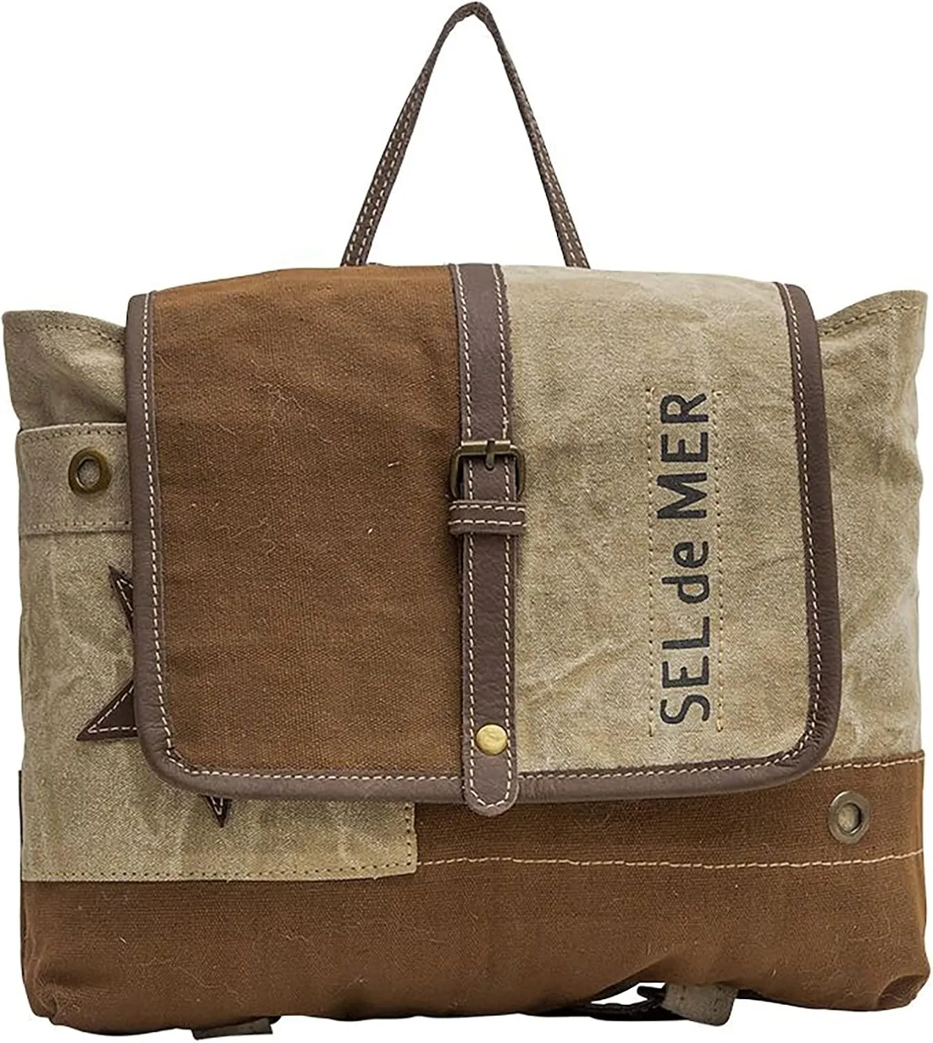 Myra Bag Western Leather Backpack Bag for Women - Tahini