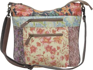 Myra Bag Western Leather Shoulder Bag for Women - Upcycled Canvas Crossbody Le Fleur Essi