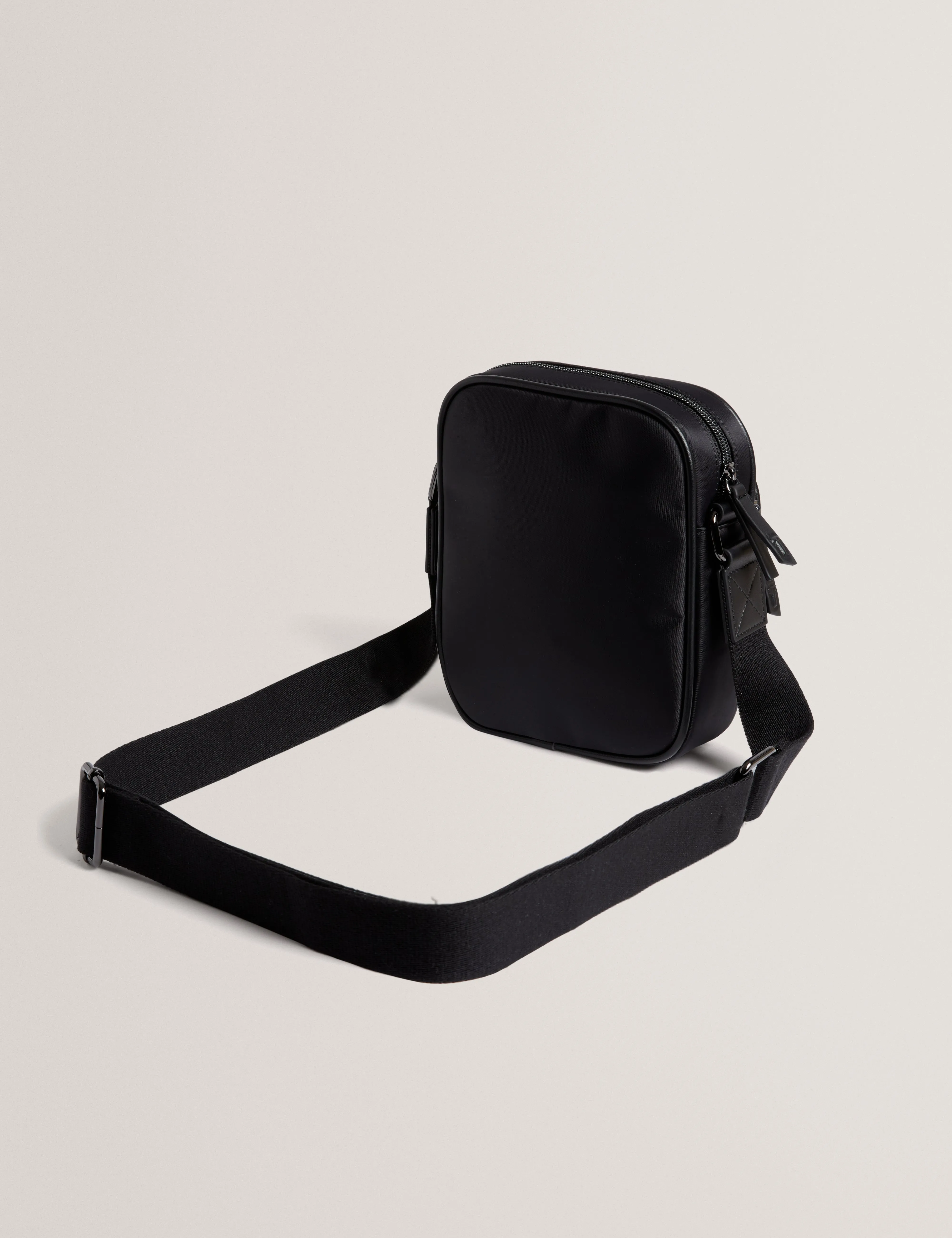 Nelvin Nylon Tb Script Flight Crossbody Bag Black