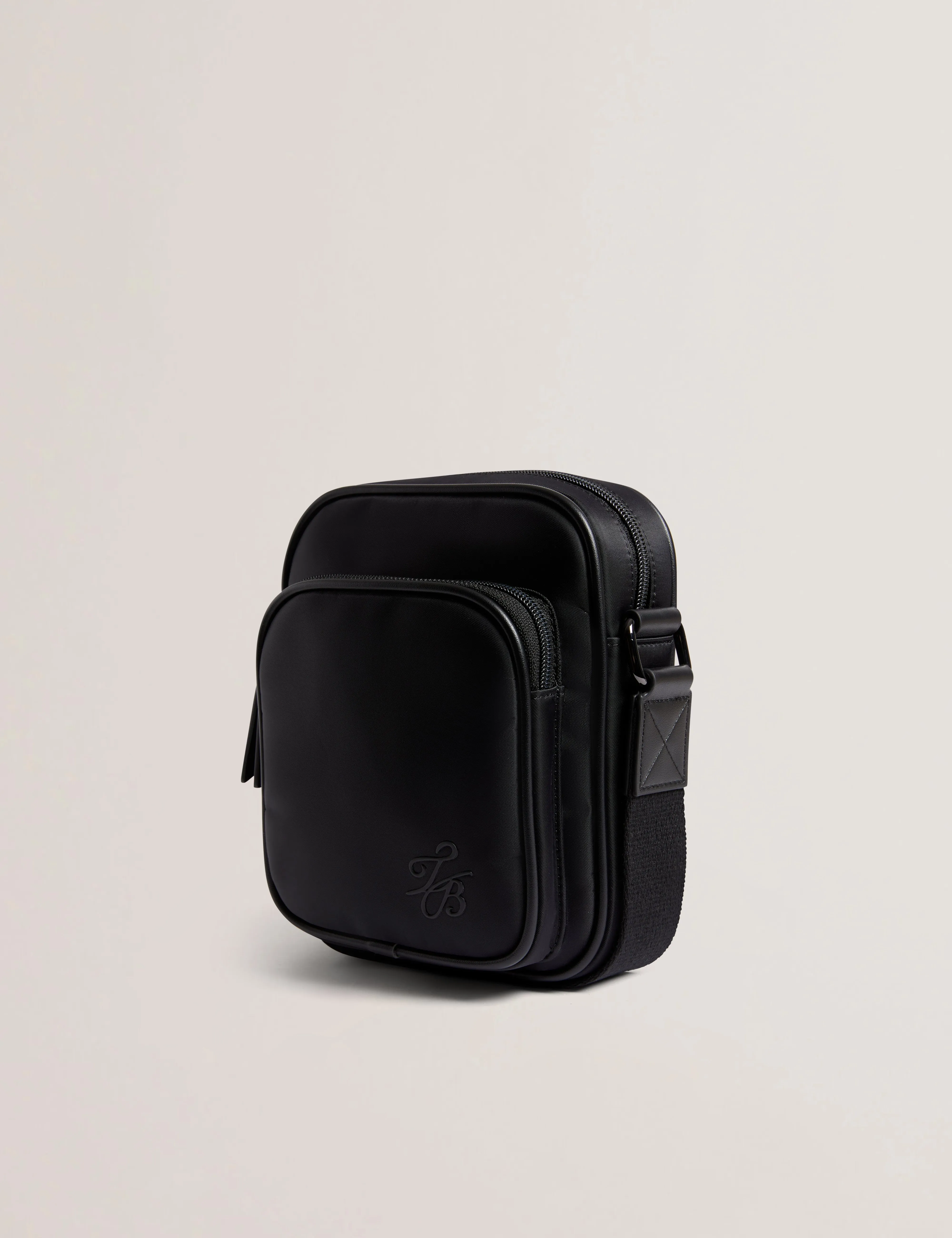 Nelvin Nylon Tb Script Flight Crossbody Bag Black