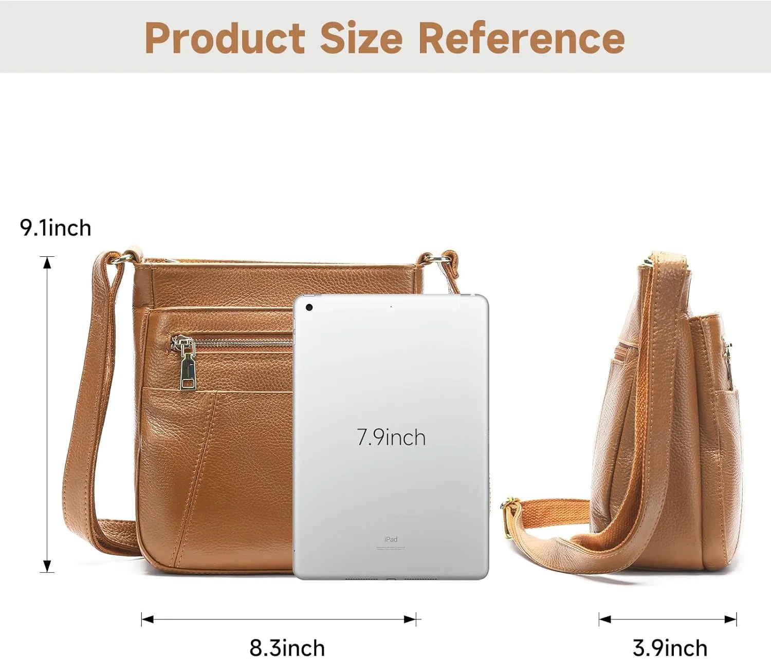 NIUCUNZH Genuine Leather Crossbody Bags Womens Lightweight Shoulder Purse ladies Small Hobo Handbag