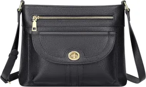Over Earth Genuine Leather Crossbody Bags for Women Trendy Purses and Ladies Shoulder Handbags