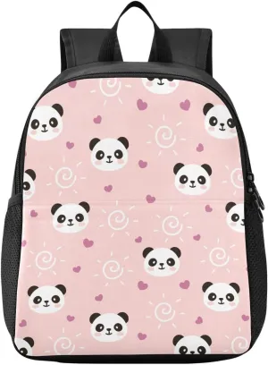 Panda Sun Heart Toddler Backpack for Boys Girls 3-6 Mini Backpacks for Elementary Lightweight Kids Bookbag for Preschool Kindergarten for School