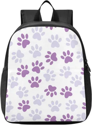 Paw Dog Purple Toddler Backpack for Boys Girls 3-6 Mini Backpacks for Elementary Lightweight Kids Bookbag for Preschool Kindergarten for Travel School