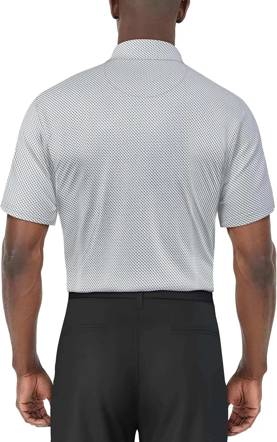 PGA TOUR Men's Short Sleeve Geo Printed Golf Polo