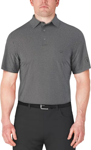 PGA TOUR Men's Short Sleeve Geo Printed Golf Polo
