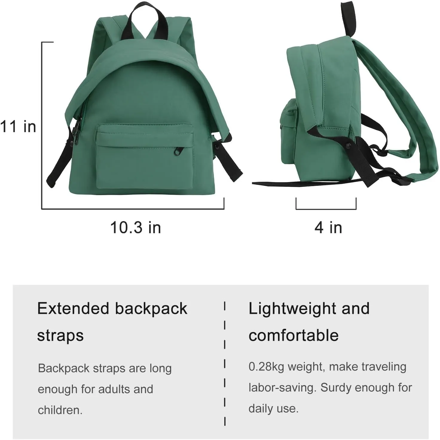 Phaoullzon Cute Mini Backpack Travel Purse Small Kawaii Casual Daypack,Green