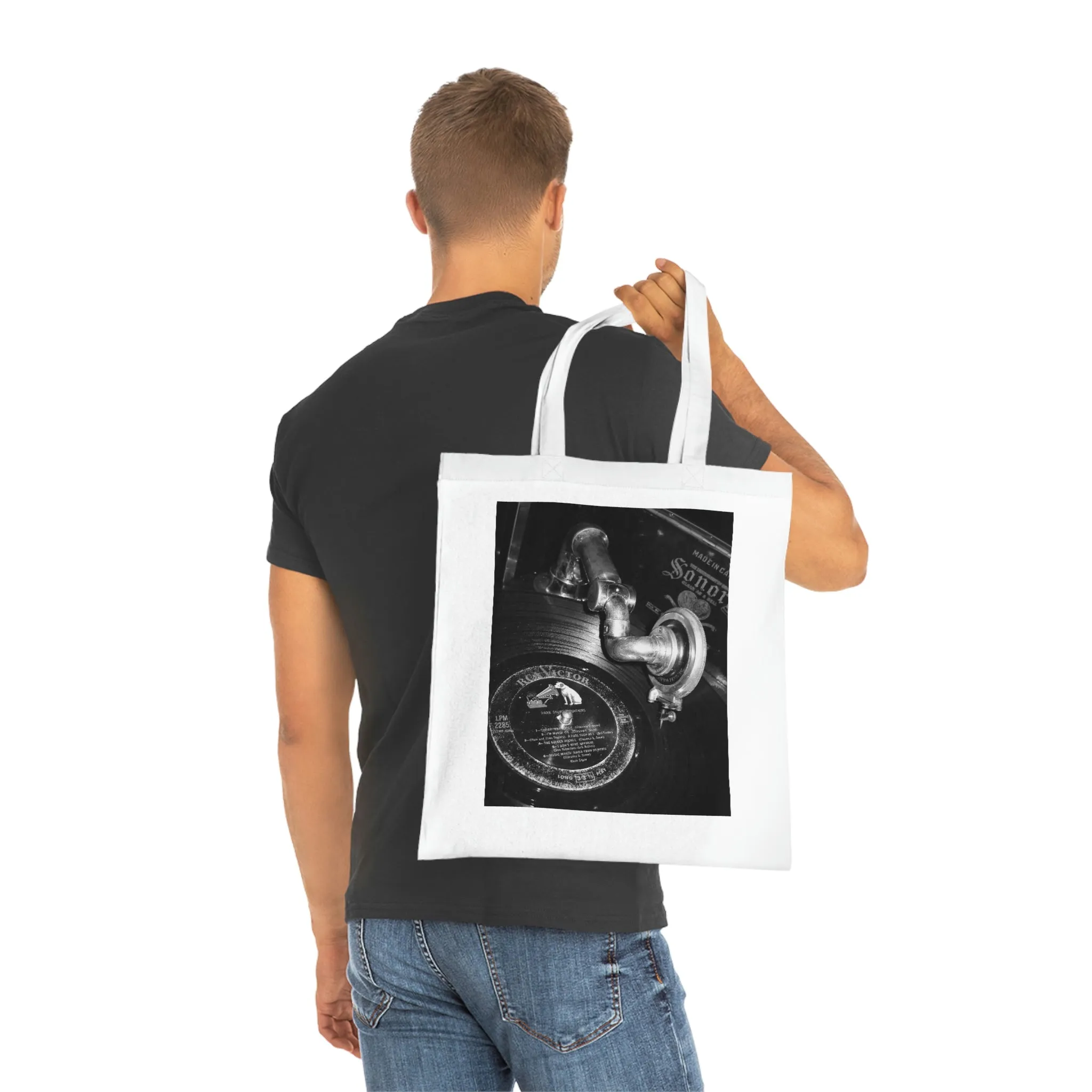 Phonograph 1910 - Cotton Tote ~ Sharon Dawn Collection