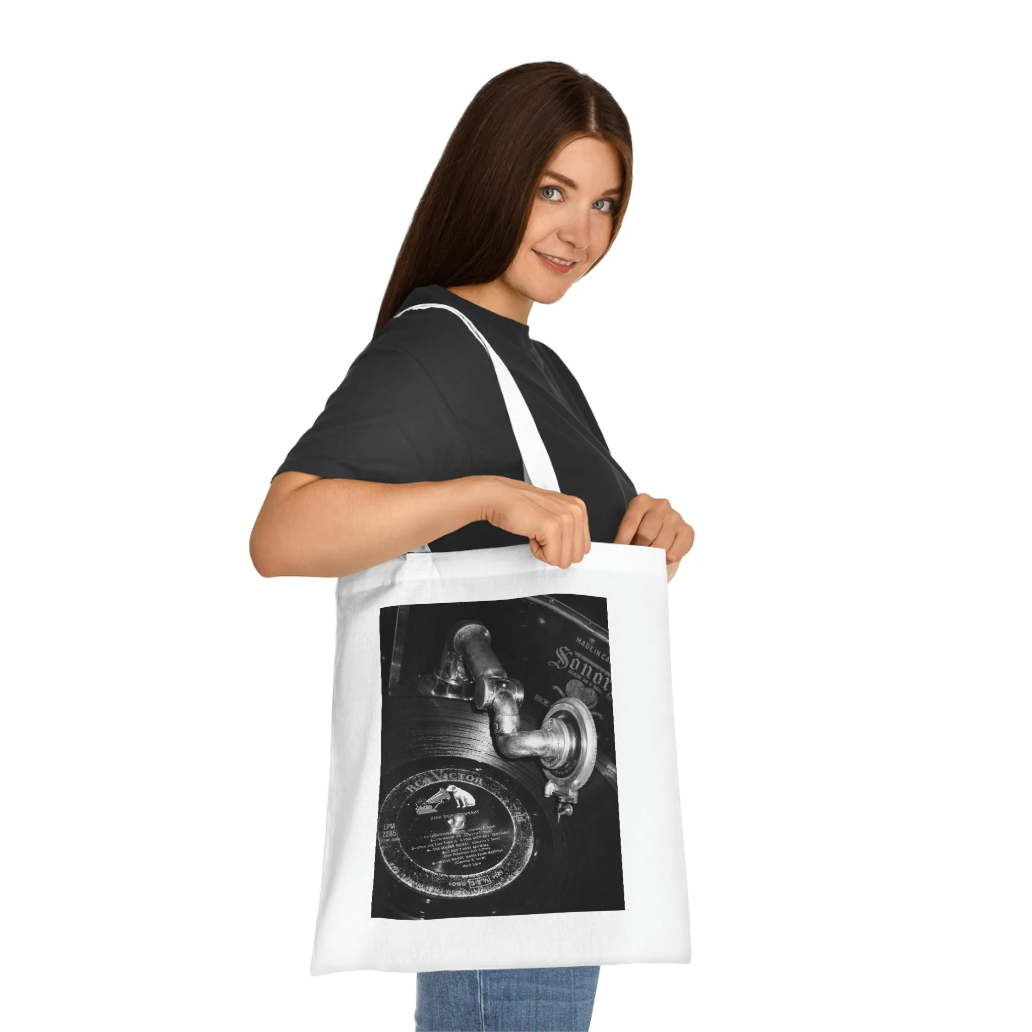 Phonograph 1910 - Cotton Tote ~ Sharon Dawn Collection