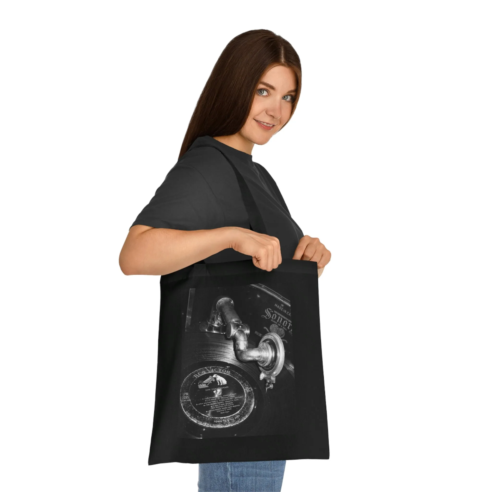 Phonograph 1910 - Cotton Tote ~ Sharon Dawn Collection