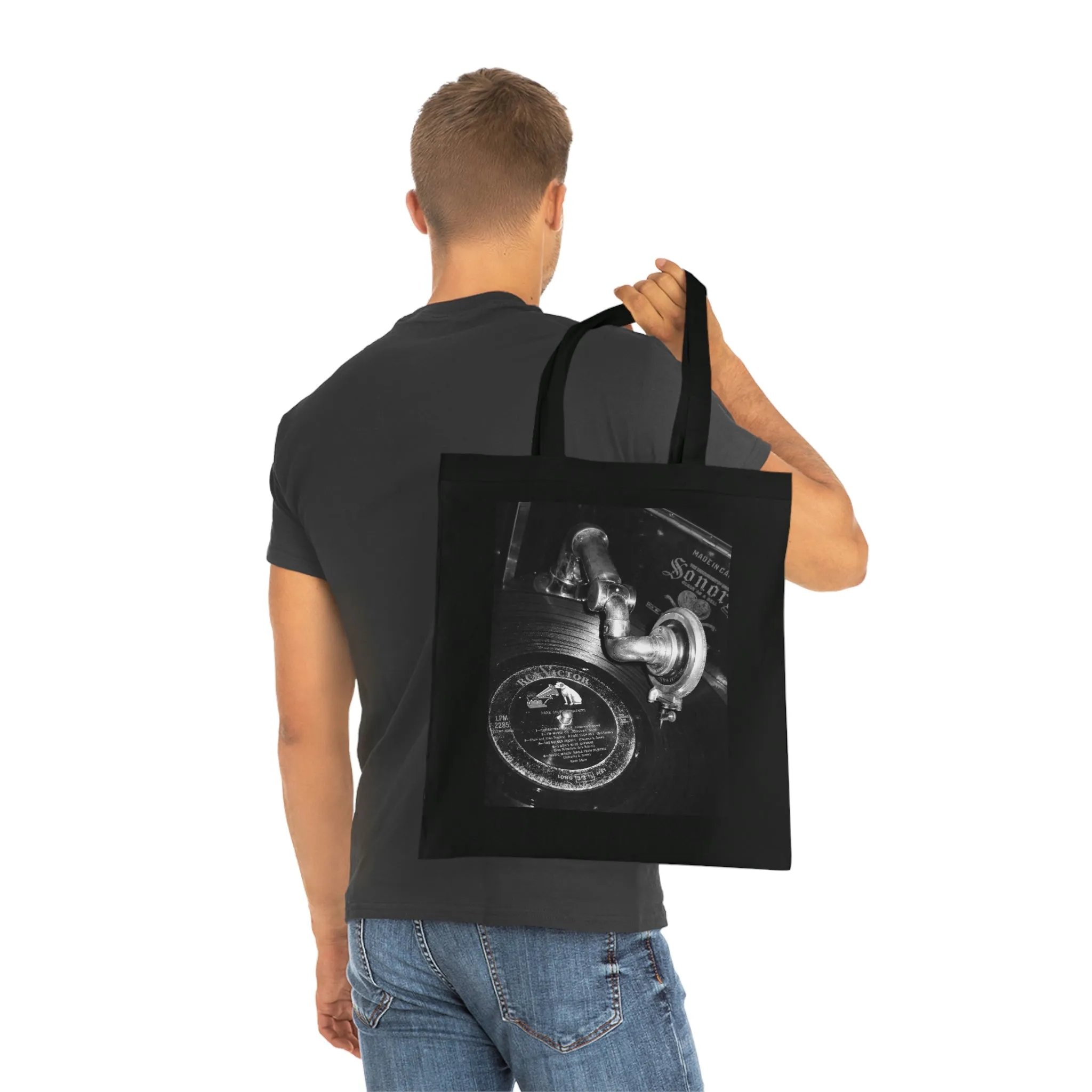 Phonograph 1910 - Cotton Tote ~ Sharon Dawn Collection