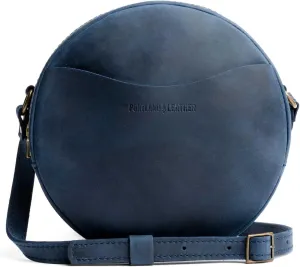 Portland Leather Goods Circle Crossbody Bag for Women  Handmade from the Finest Full-Grain Hides