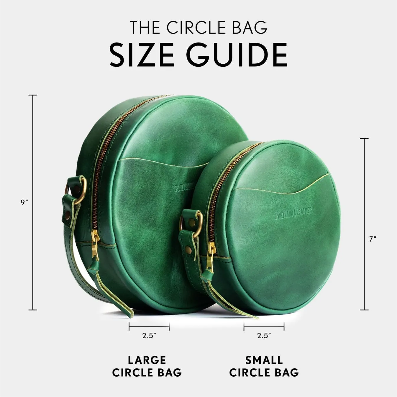 Portland Leather Goods Circle Crossbody Bag for Women  Handmade from the Finest Full-Grain Hides