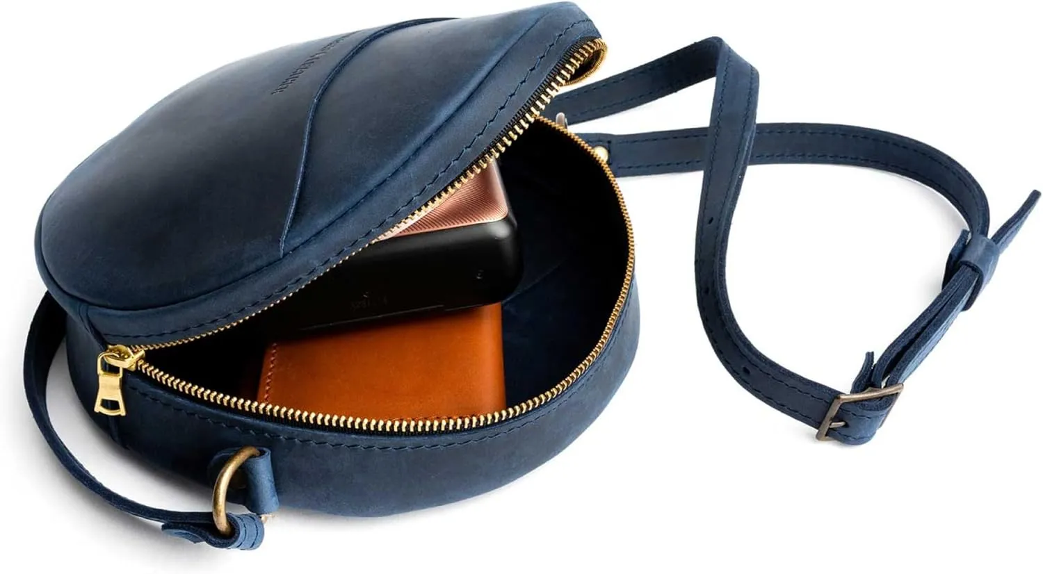Portland Leather Goods Circle Crossbody Bag for Women  Handmade from the Finest Full-Grain Hides