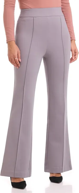 REKUCCI Women's Secret Figure High Waist Knit Pull-On Flared Pant