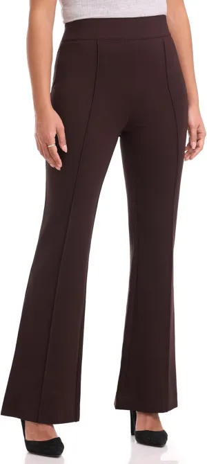REKUCCI Women's Secret Figure High Waist Knit Pull-On Flared Pant
