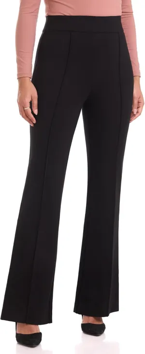 REKUCCI Women's Secret Figure High Waist Knit Pull-On Flared Pant