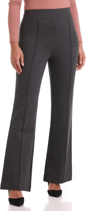 REKUCCI Women's Secret Figure High Waist Knit Pull-On Flared Pant