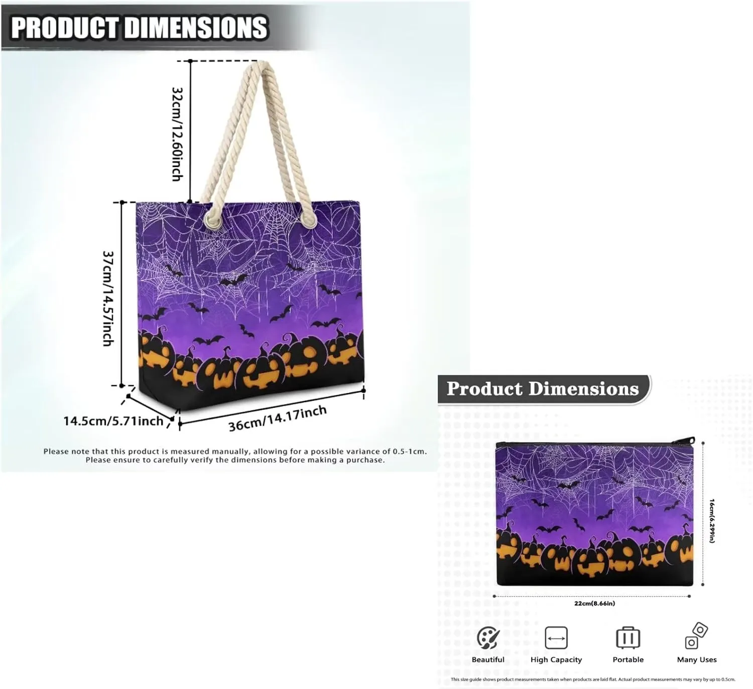 Rope Tote Bag Set with Coin Purse, Beach Totes Bags for Women,Bolso De Playa Para Mujer, Unique Gifts for Female