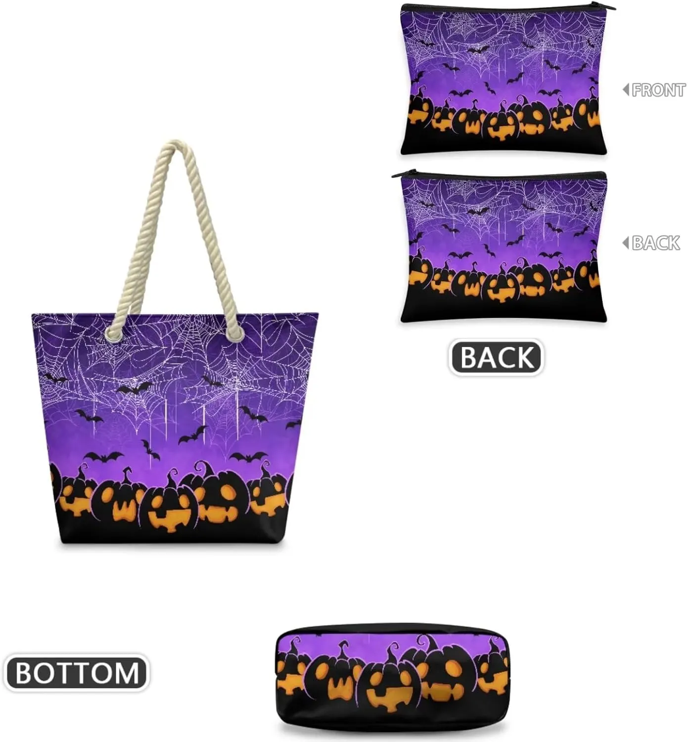 Rope Tote Bag Set with Coin Purse, Beach Totes Bags for Women,Bolso De Playa Para Mujer, Unique Gifts for Female