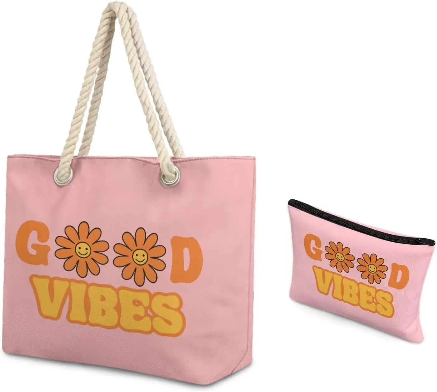 Rope Tote Bag Set with Coin Purse, Beach Totes Bags for Women,Bolso De Playa Para Mujer, Unique Gifts for Female