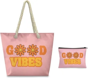 Rope Tote Bag Set with Coin Purse, Beach Totes Bags for Women,Bolso De Playa Para Mujer, Unique Gifts for Female