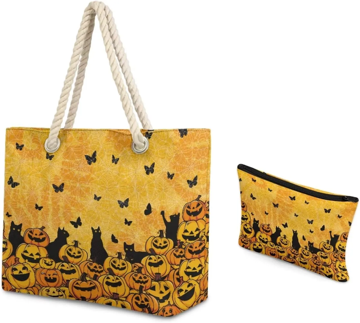 Rope Tote Bag Set with Coin Purse, Beach Totes Bags for Women,Bolso De Playa Para Mujer, Unique Gifts for Female