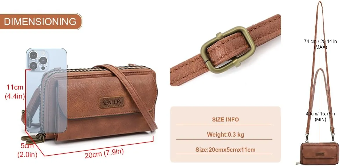 SENDEFN Small Crossbody Phone Purses for Women Vegan Leather Crossbody Bags Shoulder Handbags