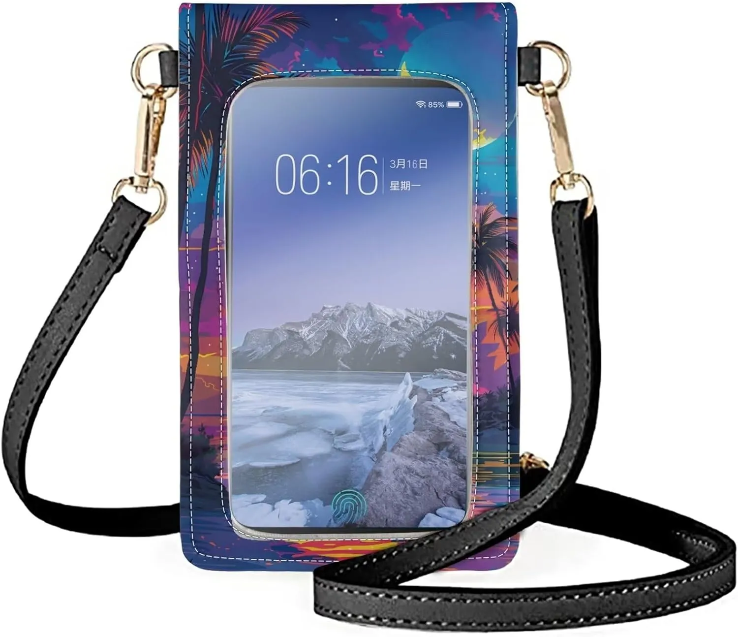 Small Leather Crossbody Bags for Women Cell Phone Purse Over Shoulder Strap