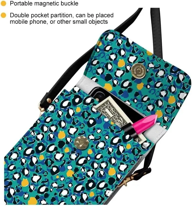 Small Leather Crossbody Bags for Women Cell Phone Purse Over Shoulder Strap