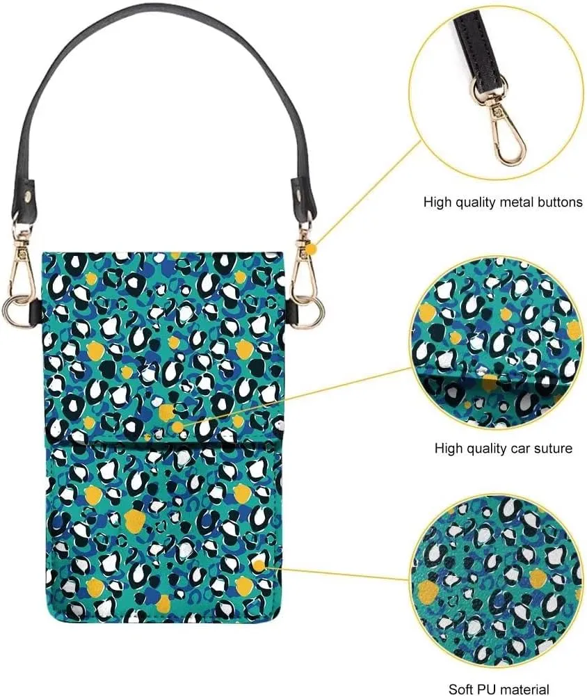 Small Leather Crossbody Bags for Women Cell Phone Purse Over Shoulder Strap