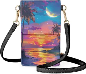 Small Leather Crossbody Bags for Women Cell Phone Purse Over Shoulder Strap
