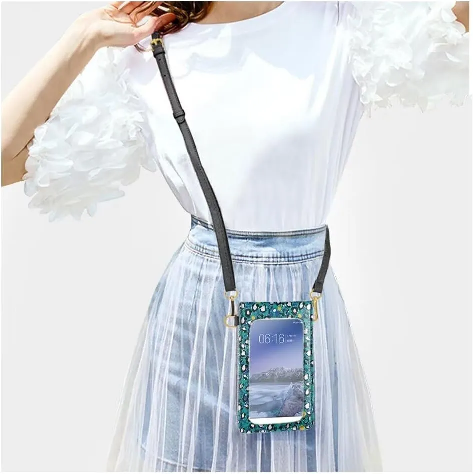 Small Leather Crossbody Bags for Women Cell Phone Purse Over Shoulder Strap