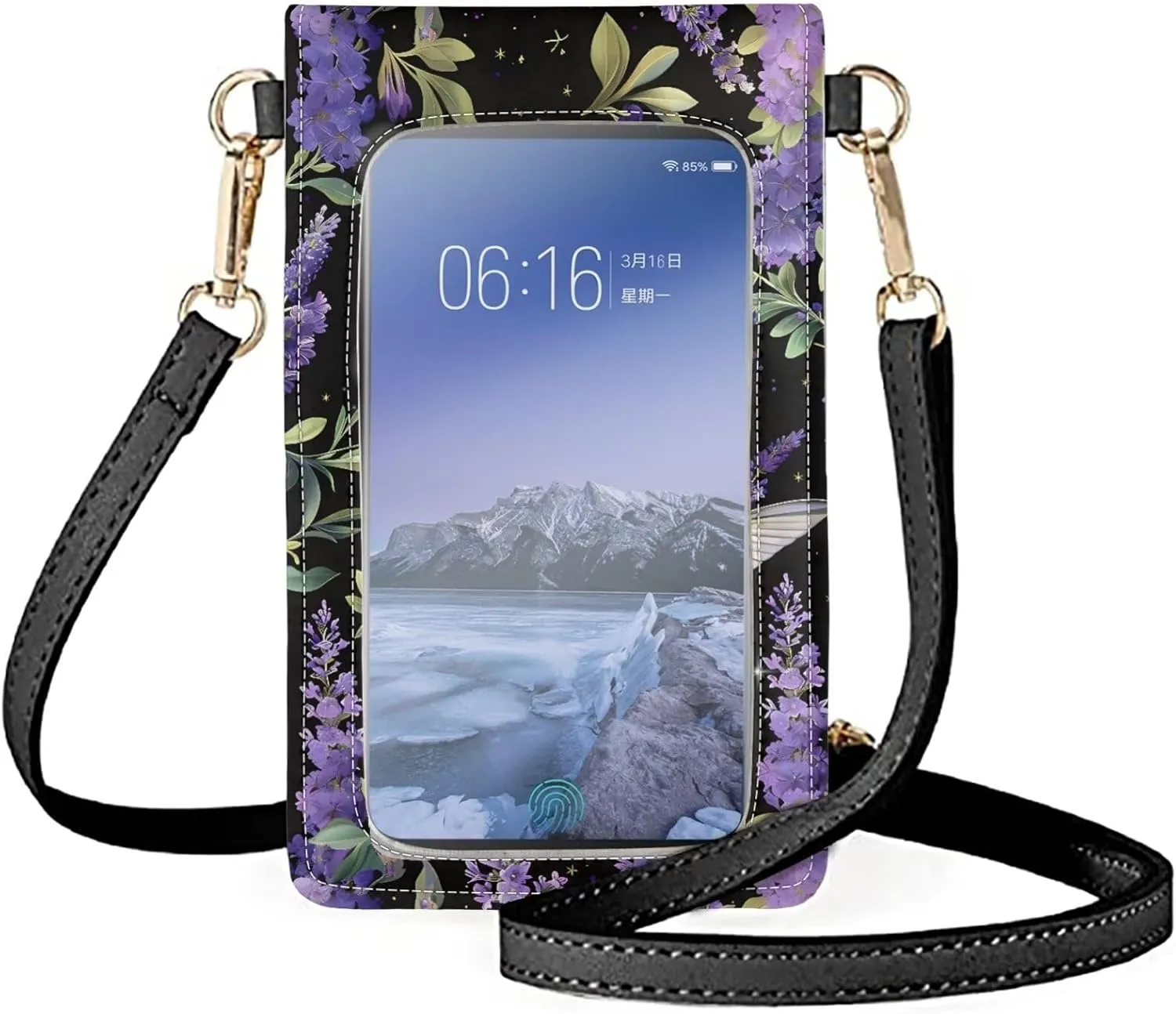 Small Leather Crossbody Bags for Women Cell Phone Purse Over Shoulder Strap