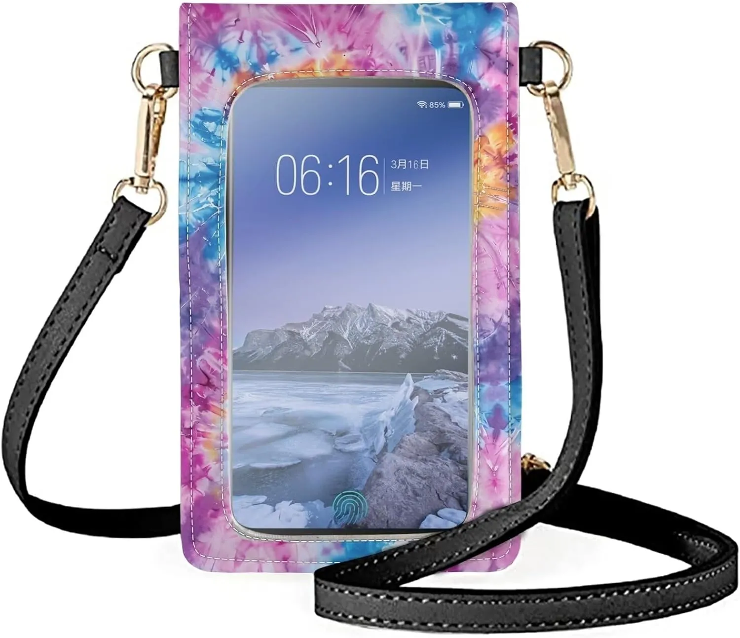 Small Leather Crossbody Bags for Women Cell Phone Purse Over Shoulder Strap