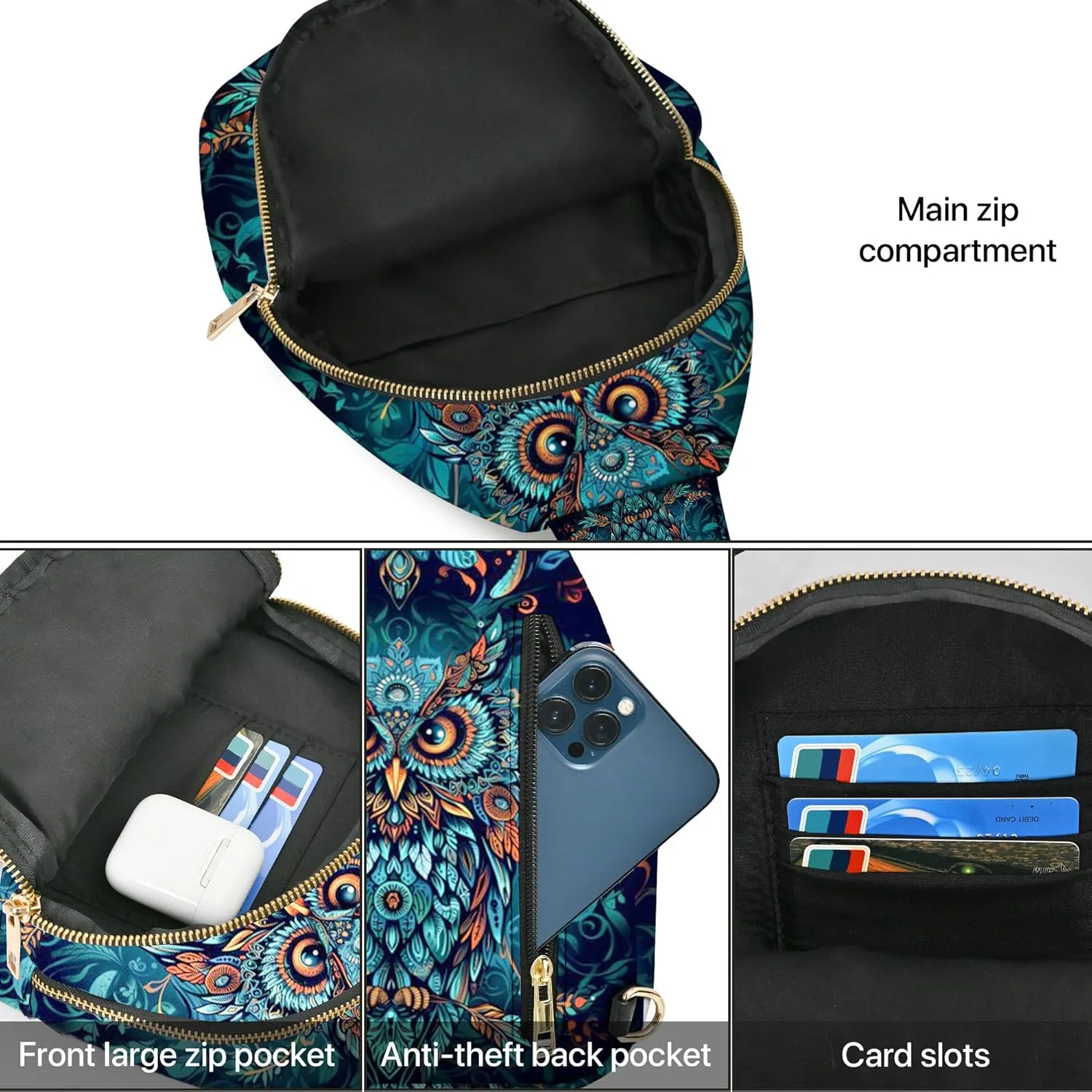 Small Sling Bag for Women Leather Crossbody Bags Sling Backpack for Outdoor Travel