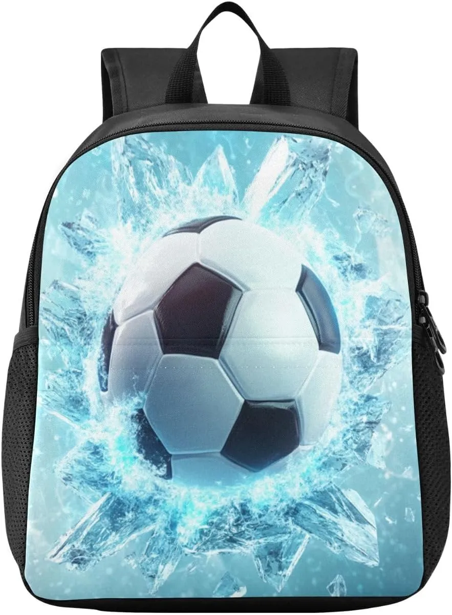 Soccer Football Sports Toddler Backpack for Boys Girls 3-6 Mini Backpacks for Elementary Lightweight Kids Bookbag for Preschool Kindergarten for School