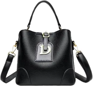 Soft Leather Handbags for Women Leather Handbags for Handle Bucket bags Leather - Our women's leather satchel handbag Black