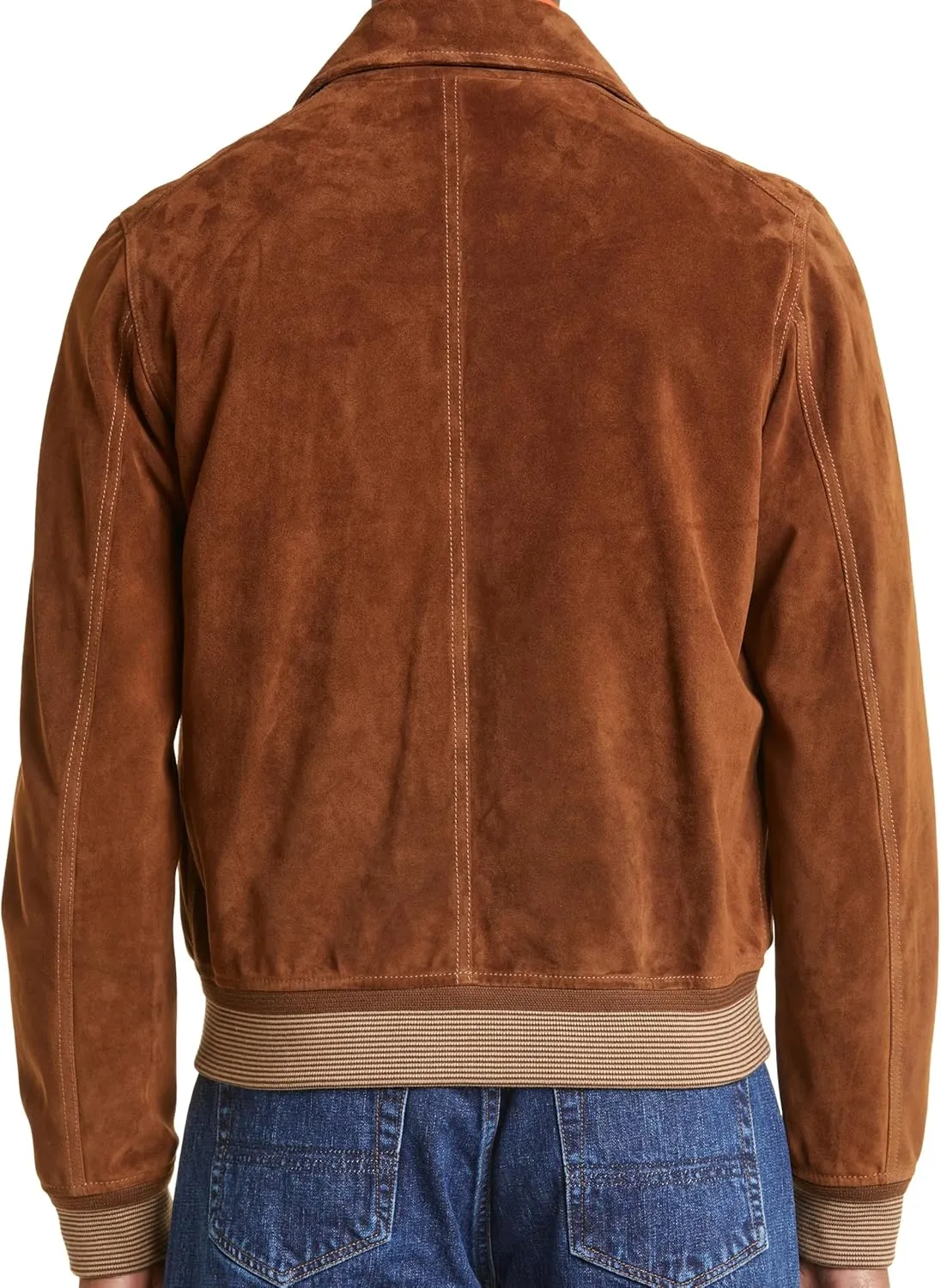 Suede A-2 Bomber Jacket The Jackal 2024 The Day Of Eddie Brown Redmayne Leather Jacket