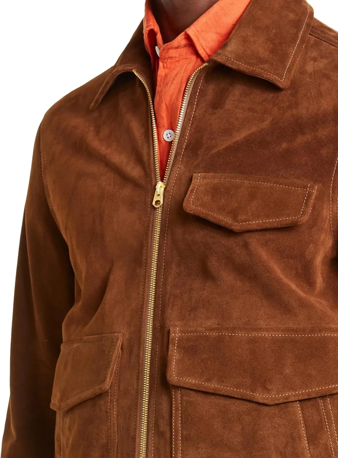 Suede A-2 Bomber Jacket The Jackal 2024 The Day Of Eddie Brown Redmayne Leather Jacket