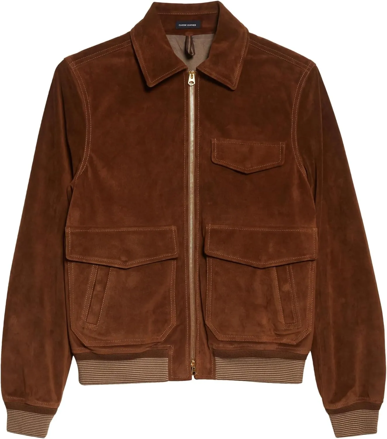Suede A-2 Bomber Jacket The Jackal 2024 The Day Of Eddie Brown Redmayne Leather Jacket
