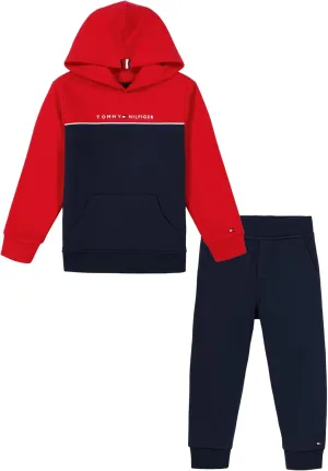 Tommy Hilfiger baby-boys 2pc Fleece Hoodie Pant Set