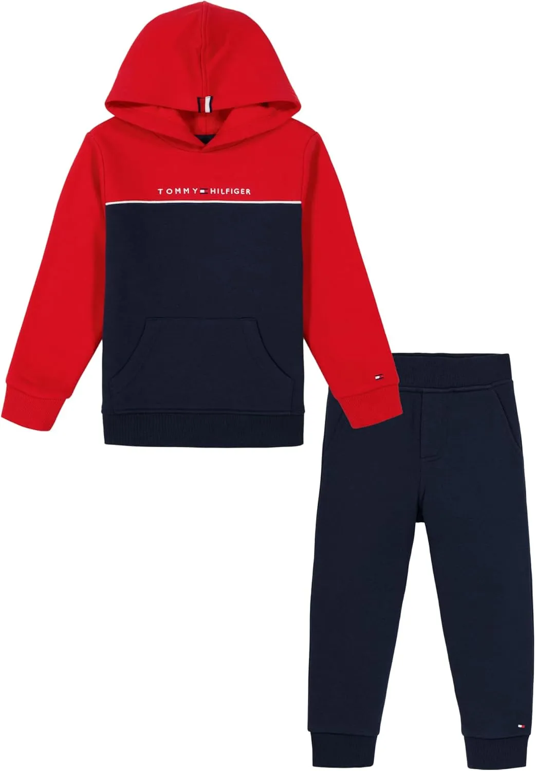 Tommy Hilfiger baby-boys 2pc Fleece Hoodie Pant Set