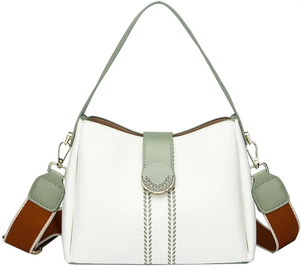 Tote Bag for Women Vintage Shoulder Bag Vegan Leather Hobo Crossbody Bag Small Satchel Handbag Purse