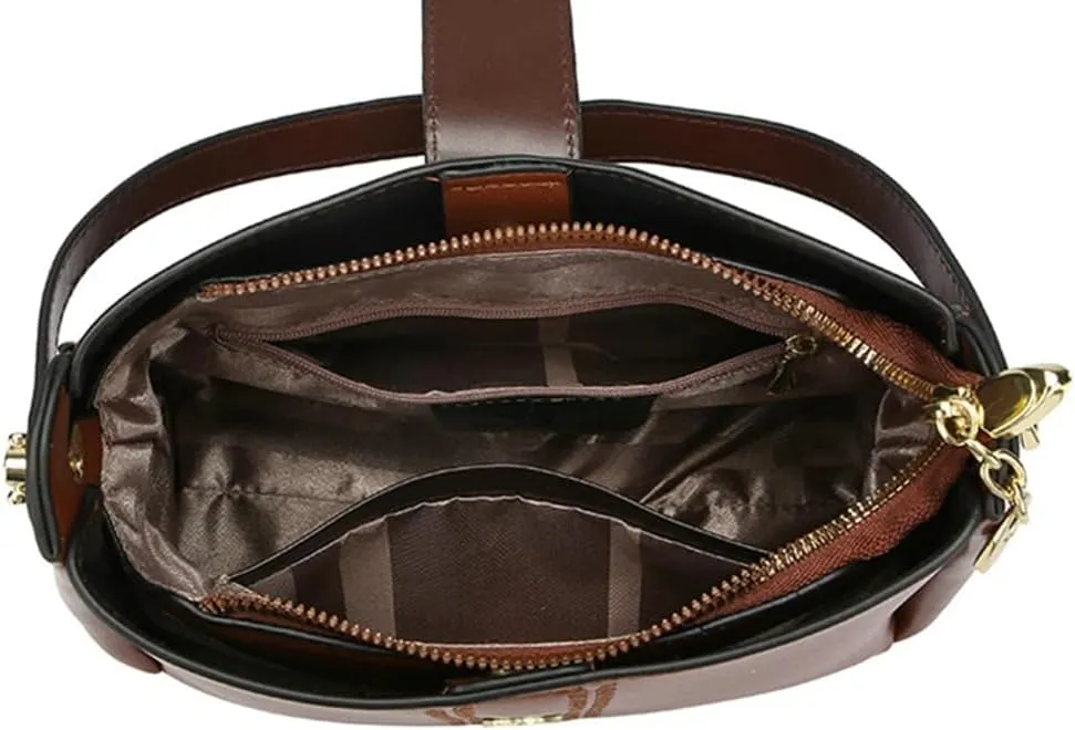 Tote Bag for Women Vintage Shoulder Bag Vegan Leather Hobo Crossbody Bag Small Satchel Handbag Purse