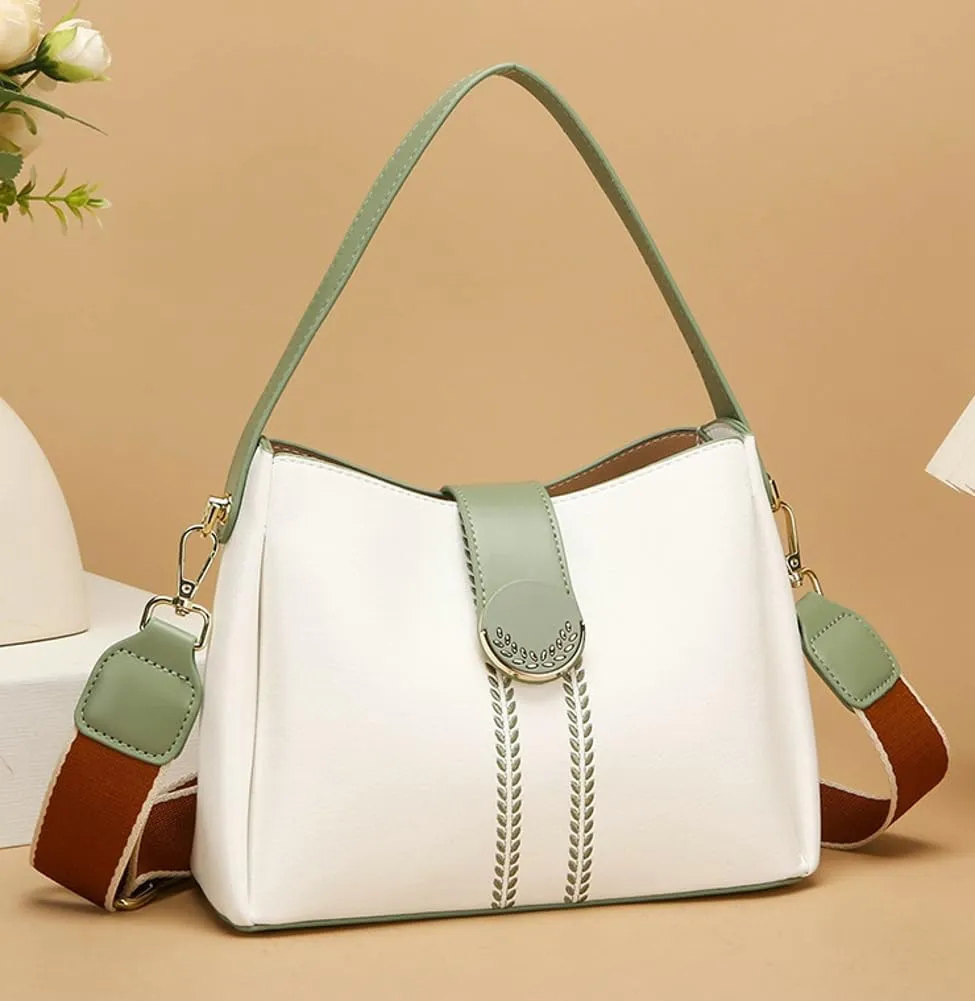 Tote Bag for Women Vintage Shoulder Bag Vegan Leather Hobo Crossbody Bag Small Satchel Handbag Purse