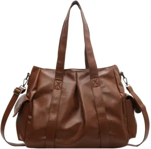 Tote Bag Women Vegan Leather Shoulder Bag Vintage Satchel Handbag Slouchy Hobo Crossbody Bag Work Travel