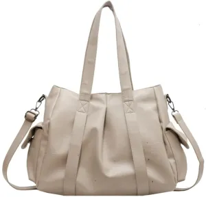 Tote Bag Women Vegan Leather Shoulder Bag Vintage Satchel Handbag Slouchy Hobo Crossbody Bag Work Travel