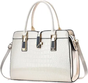 Tote for women Black Red Leather Handbags Shoulder Lock Female Bags Briefcase